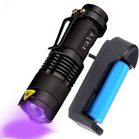 395nm 365nm flashlight detection light (Option: Black-Charger 395nm)