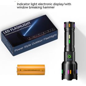 Strong Light Zoom Multi-functional Flashlight Type-C Charging Digital Display (Option: CB G61D)